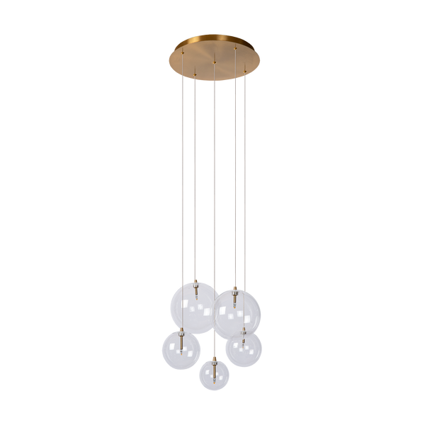 Hanglamp - Camau 5 antique brass