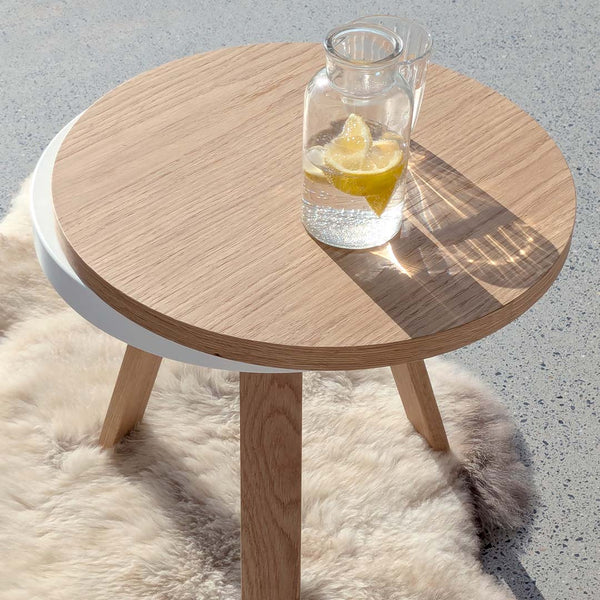 Bijzettafel Batea S Eik & wit