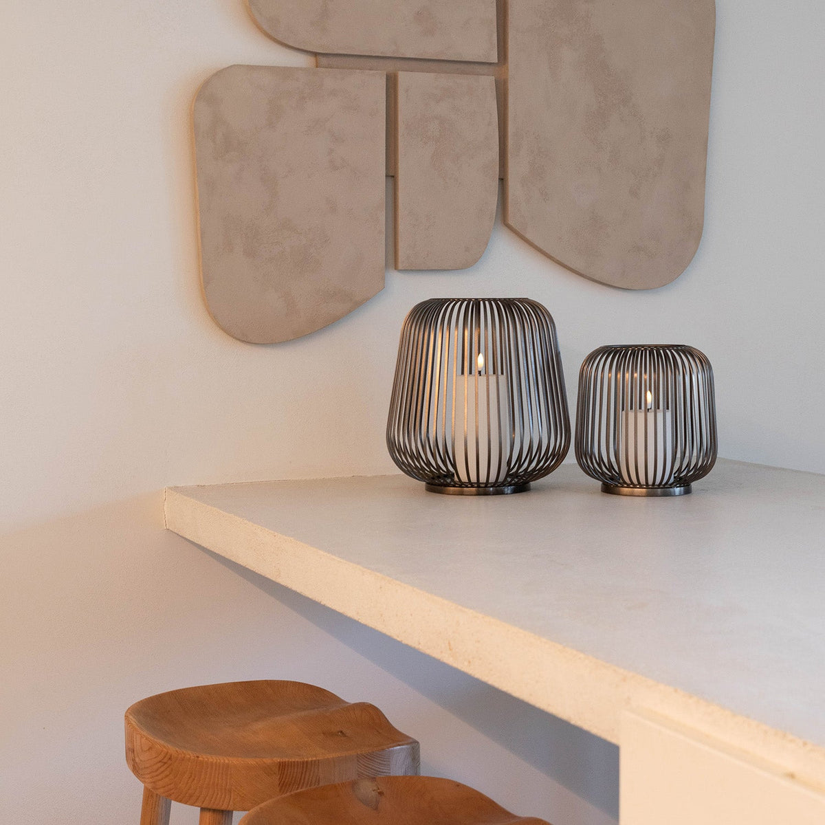 Kaarshouder - Dante M geborsteld brons