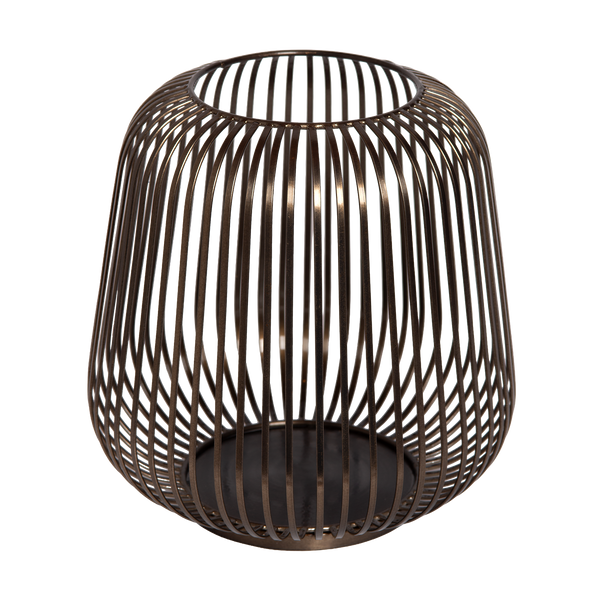 Kaarshouder - Dante L geborsteld brons