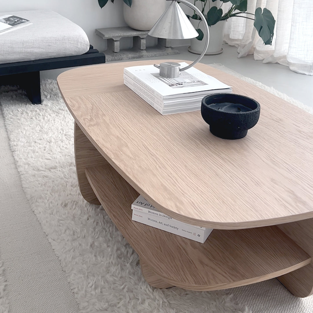 Salontafel - Ibon L Wit eikenhout