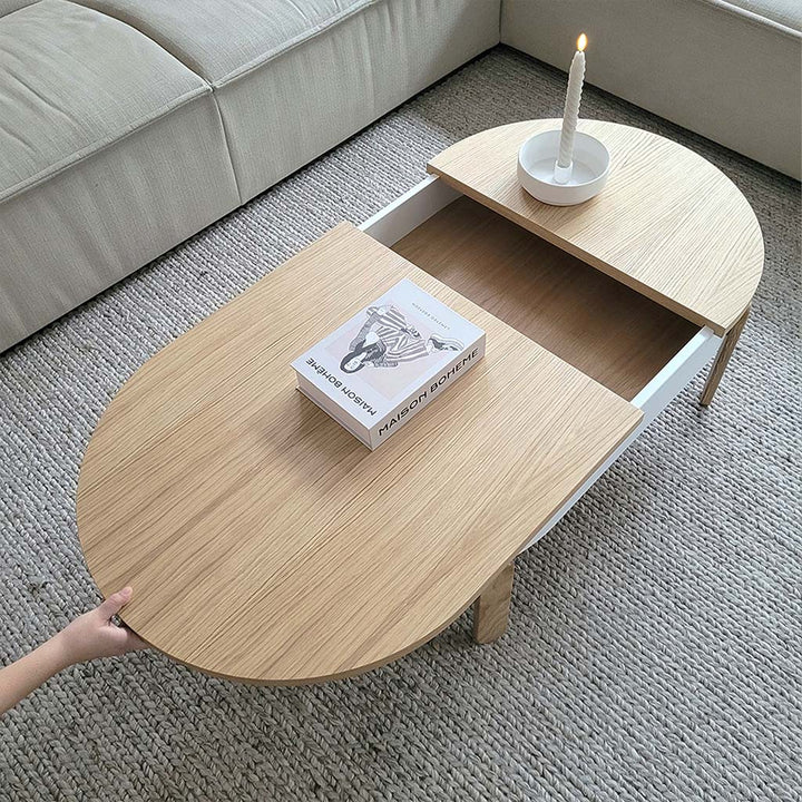 Salontafel - Batea L Eiken & wit