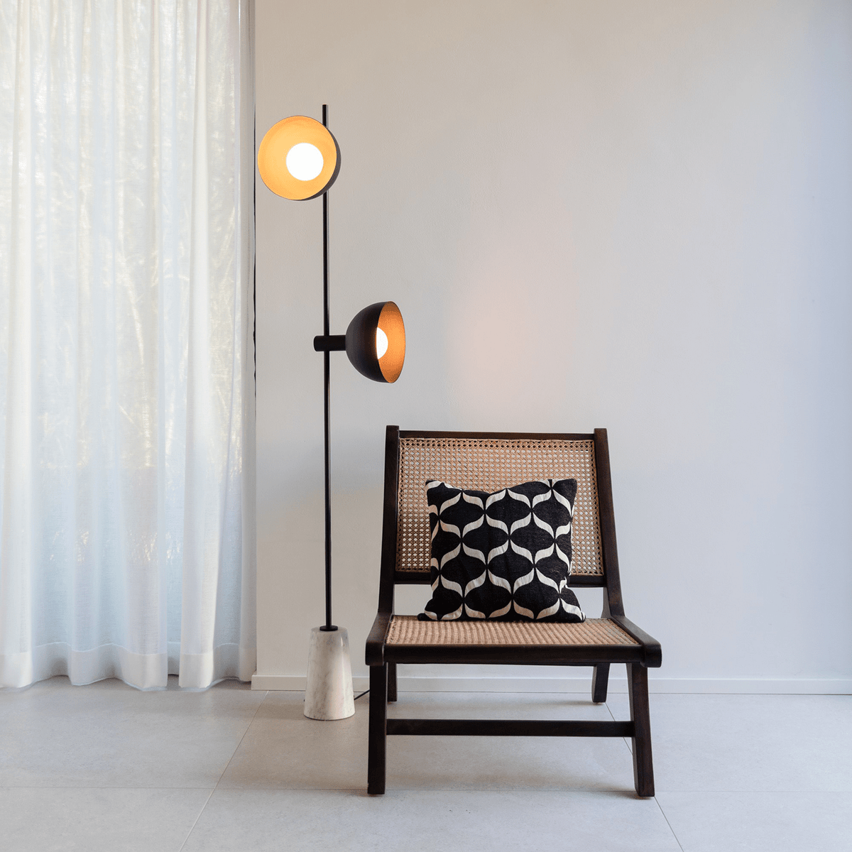Globe mat wit LED E27 | dimbaar