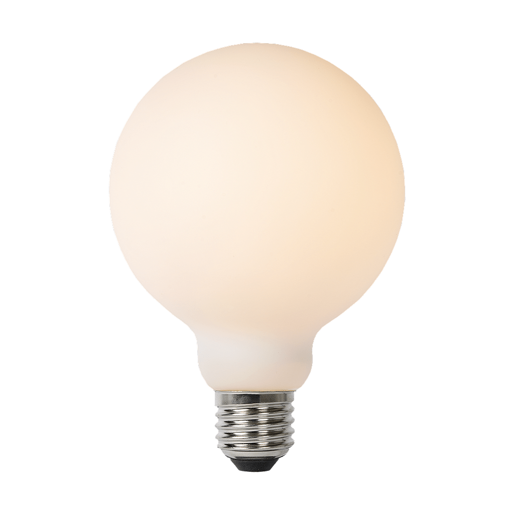 Globe mat wit LED E27 | dimbaar