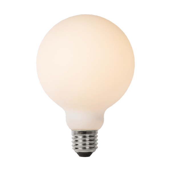 Globe mat wit LED E27 | dimbaar