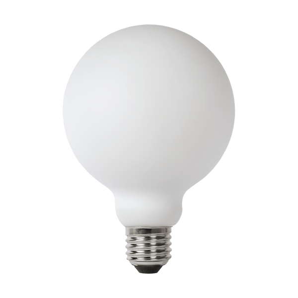 Globe mat wit LED E27 | dimbaar