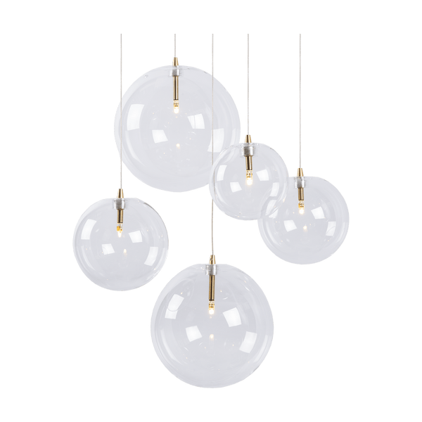 Hanglamp - Camau 5 antique brass