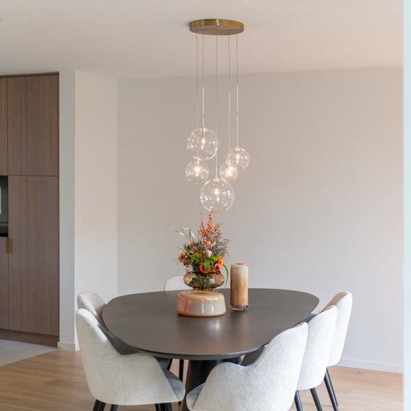 Hanglamp - Camau 5 antique brass