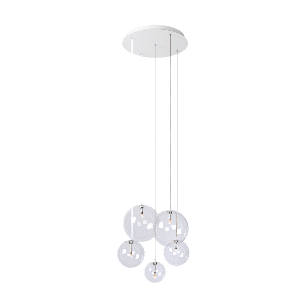 Hanglamp - Camau 5 wit