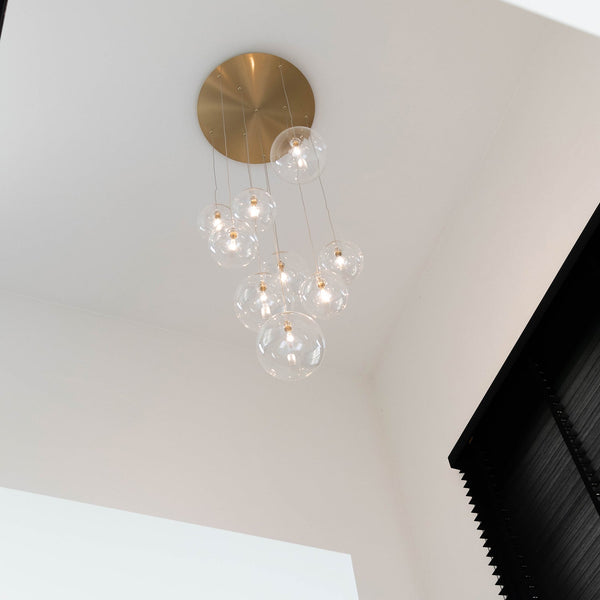 Hanglamp - Camau 9 antique brass