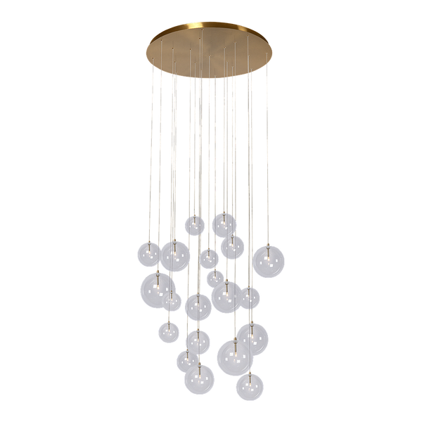 Hanglamp - Camau 20 antique brass
