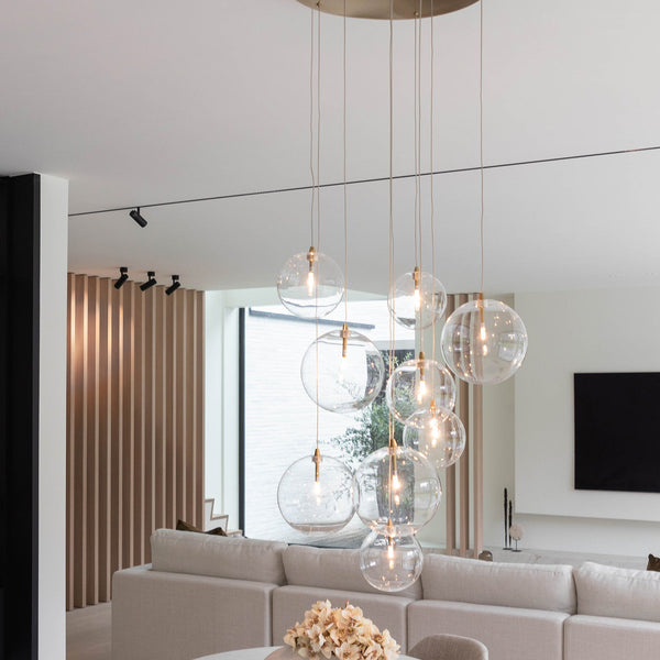 Hanglamp - Camau 9 antique brass