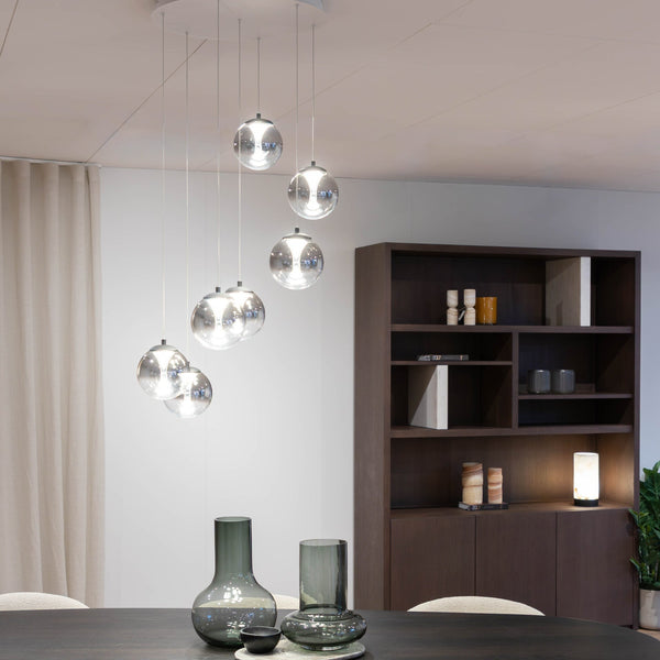 Hanglamp - Monza 7 rond wit