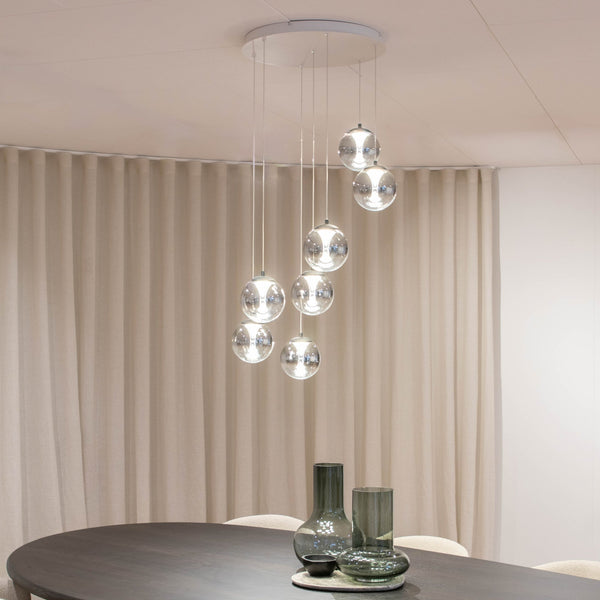 Hanglamp - Monza 7 rond wit