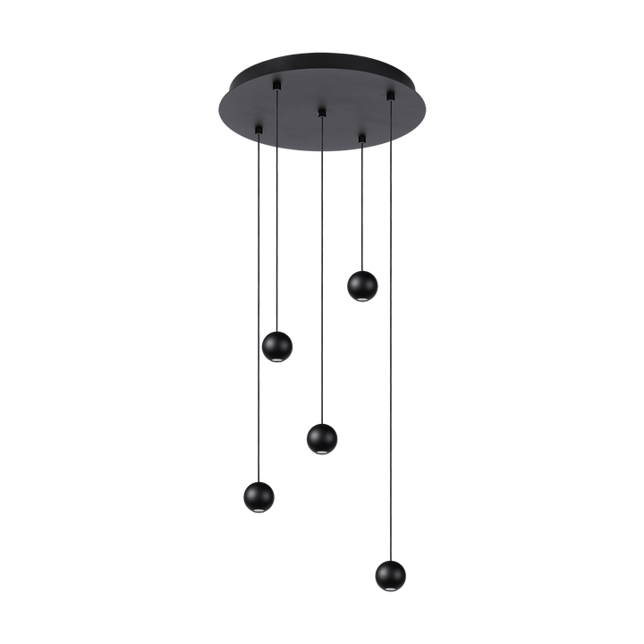 Hanglamp - Balls 5 zwart rond