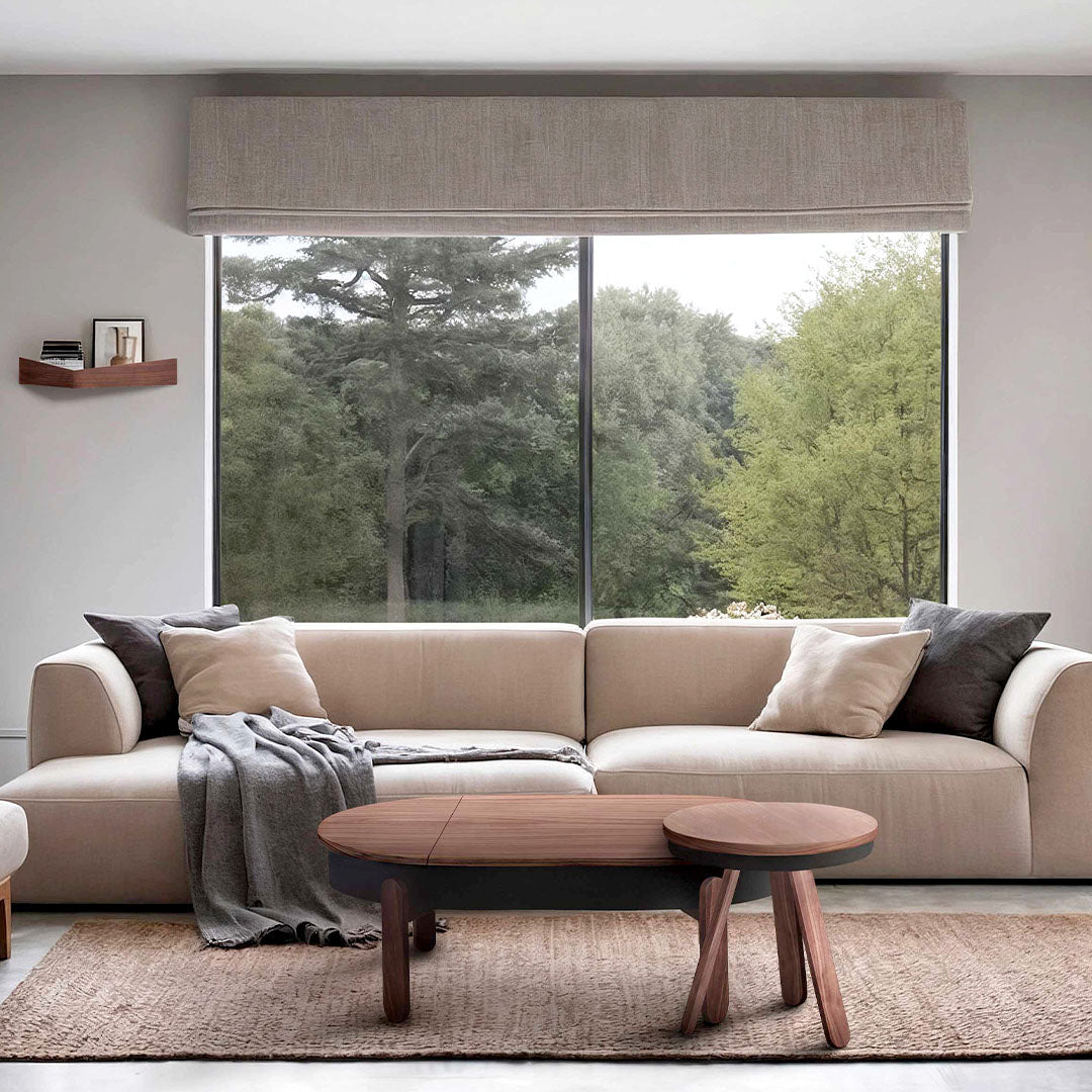 Salontafel set - Batea L+S Walnoot & zwart