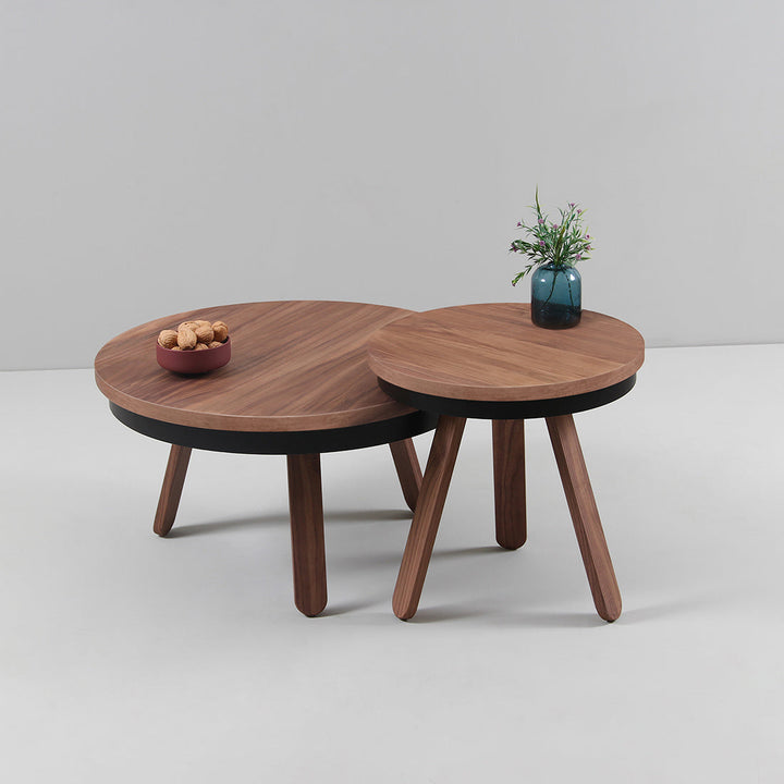 Salontafel set - Batea M+S Walnoot & zwart