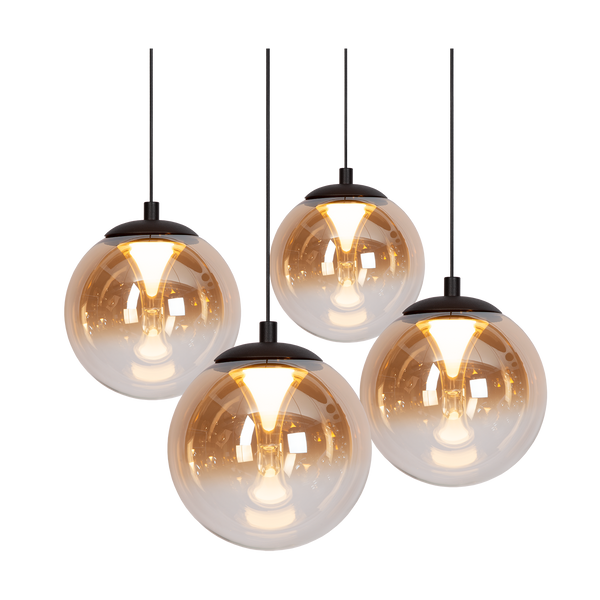 Hanglamp - Monza 7 ovaal zwart