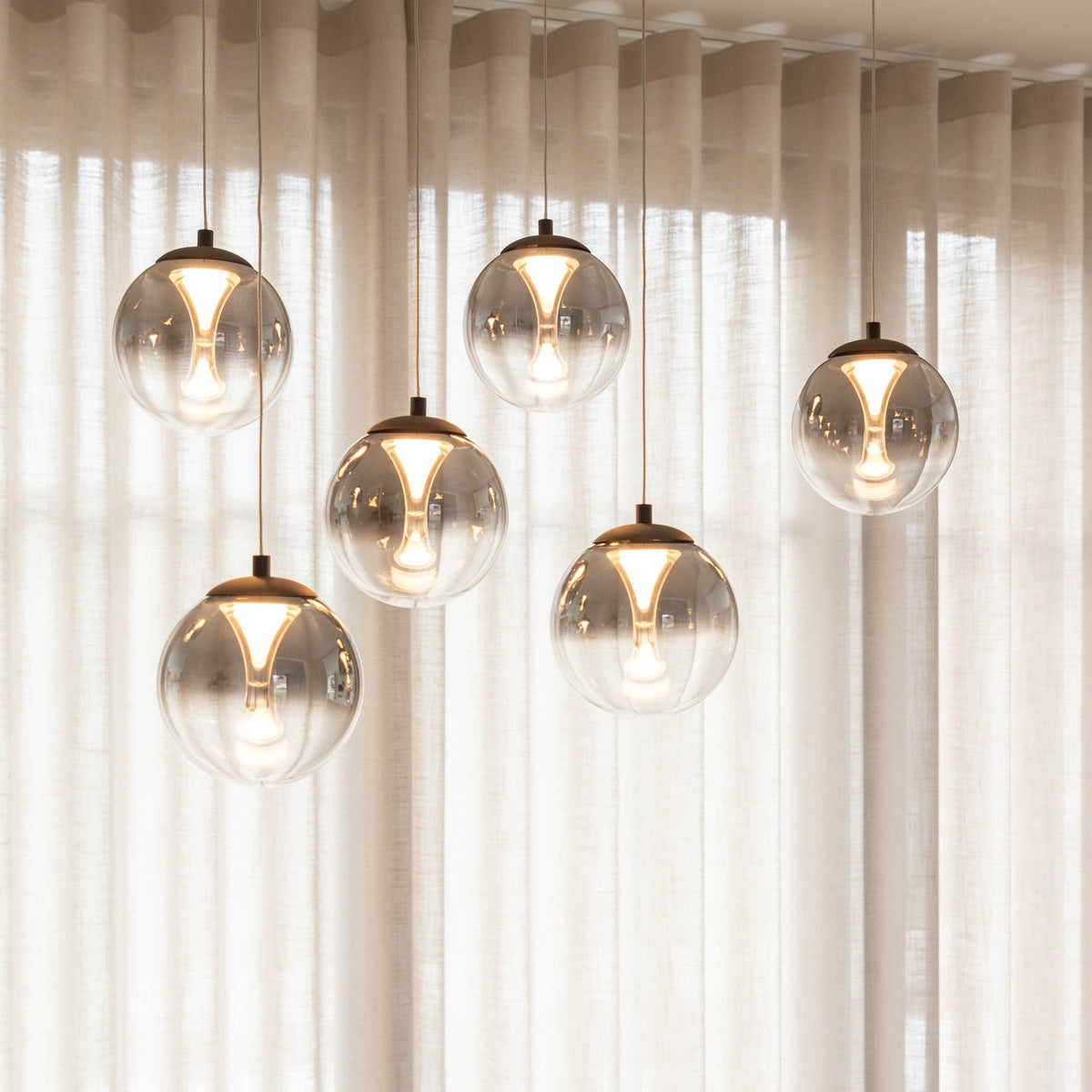 Hanglamp - Monza 7 ovaal wit