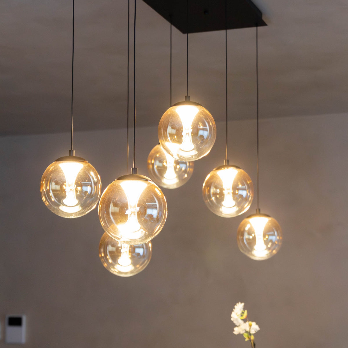 Hanglamp - Monza 7 rechthoek zwart