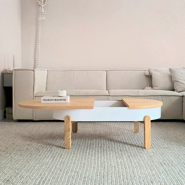 Salontafel - Batea L Eiken & wit
