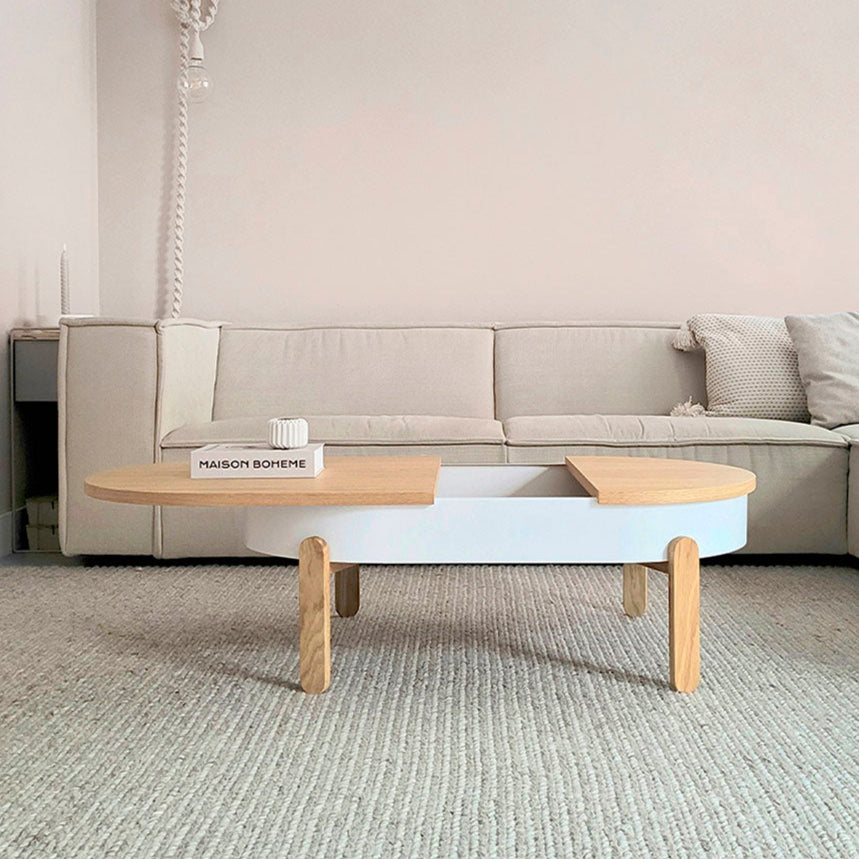 Salontafel - Batea L Eiken & wit
