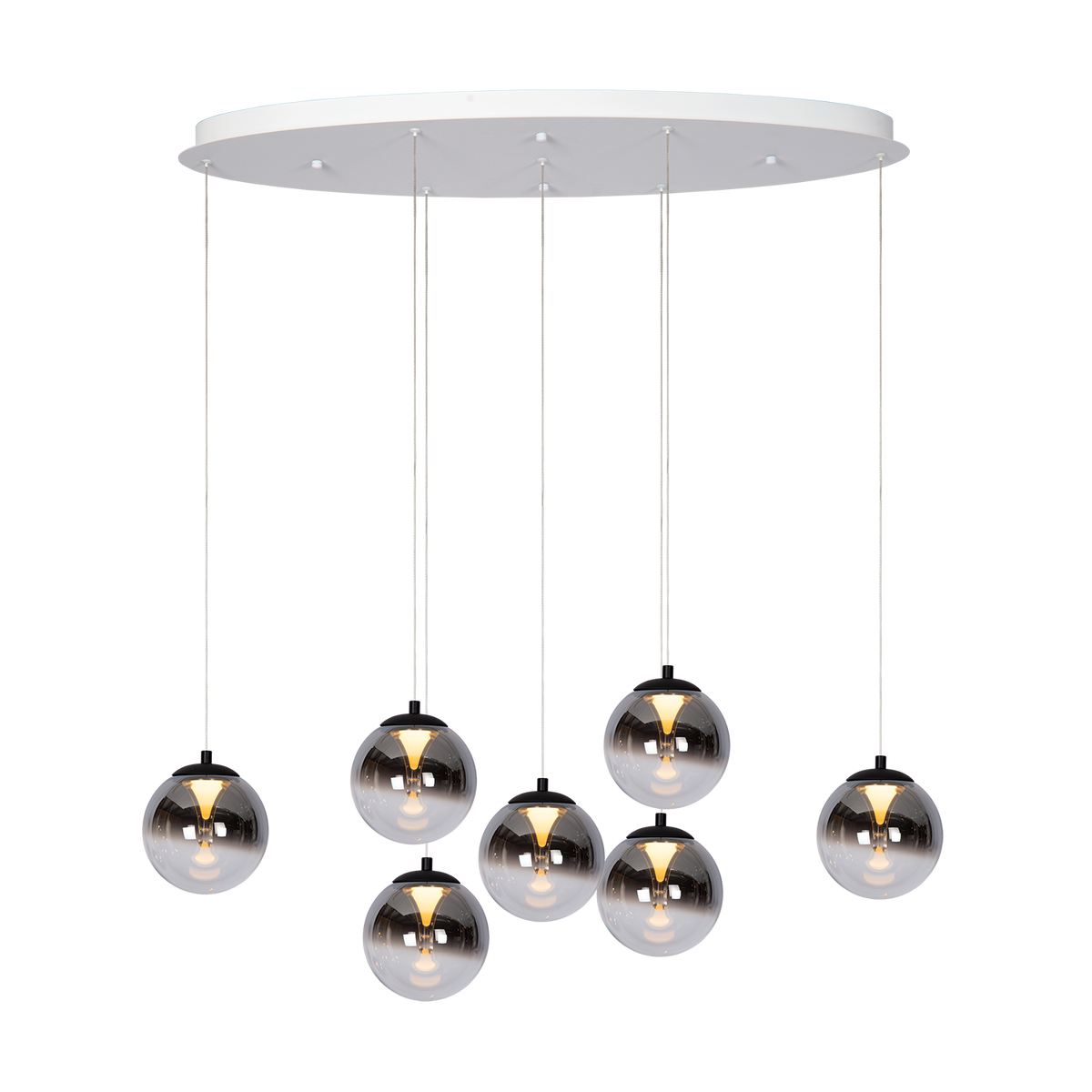Hanglamp - Monza 7 ovaal wit