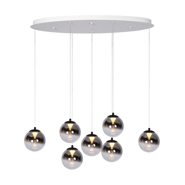 Hanglamp - Monza 7 ovaal wit