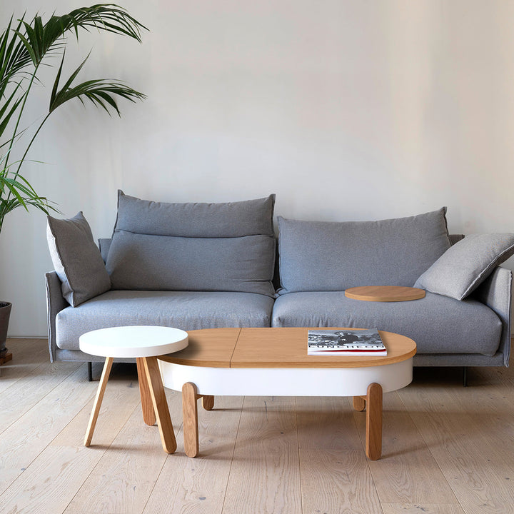 Salontafel - Batea L Eiken & wit