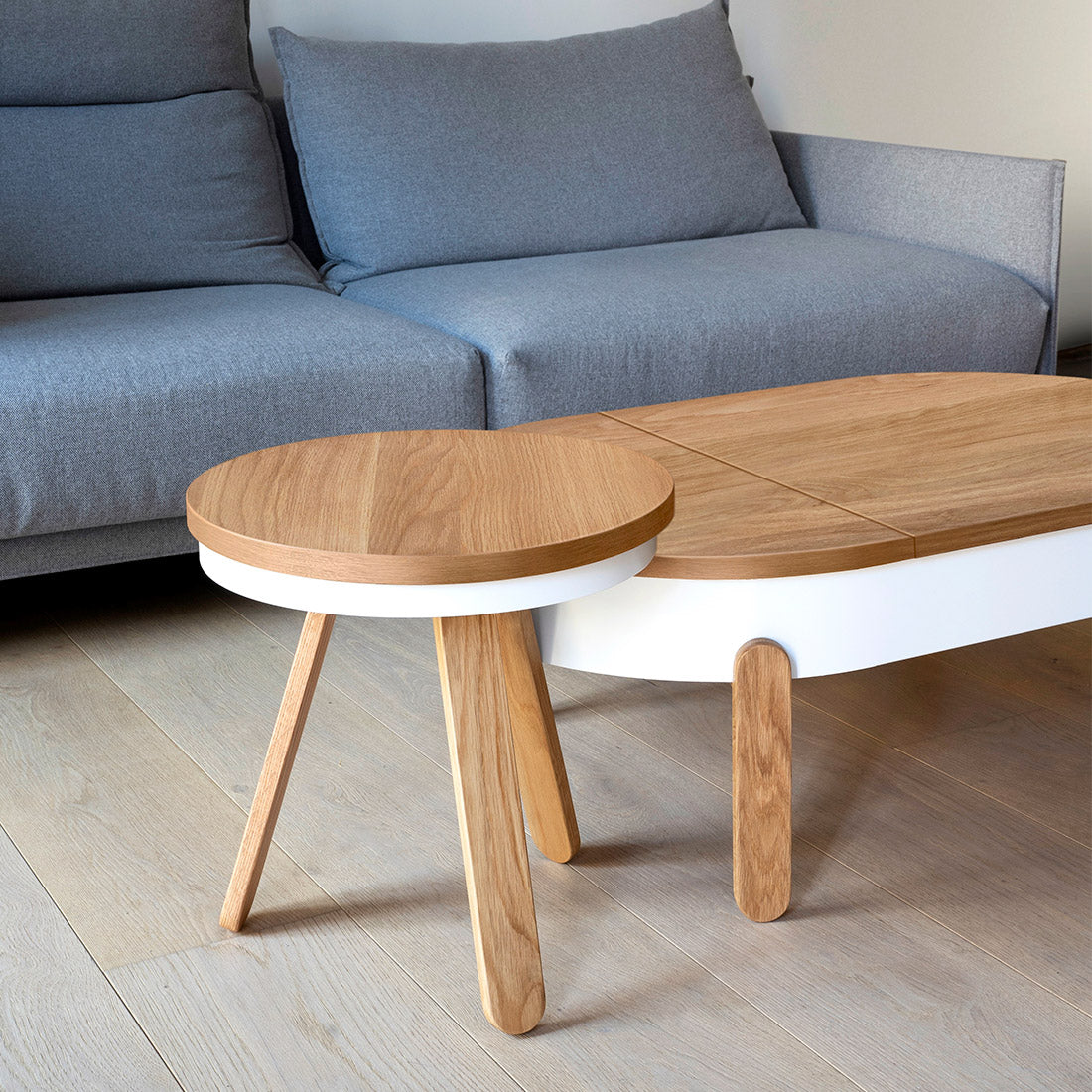 Salontafel - Batea L Eiken & wit
