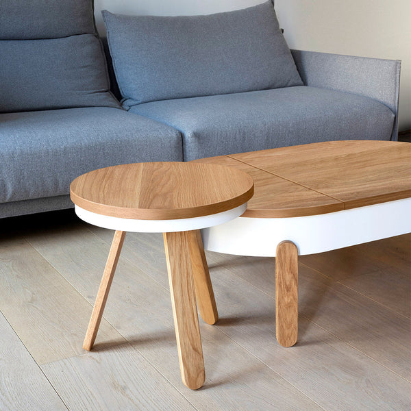 Salontafel - Batea L Eiken & wit