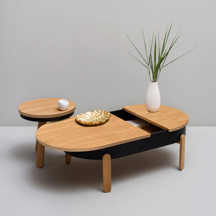 Salontafel set - Batea L+S Eiken & zwart
