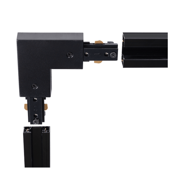 Rail connector - Lex hoek L&R zwart