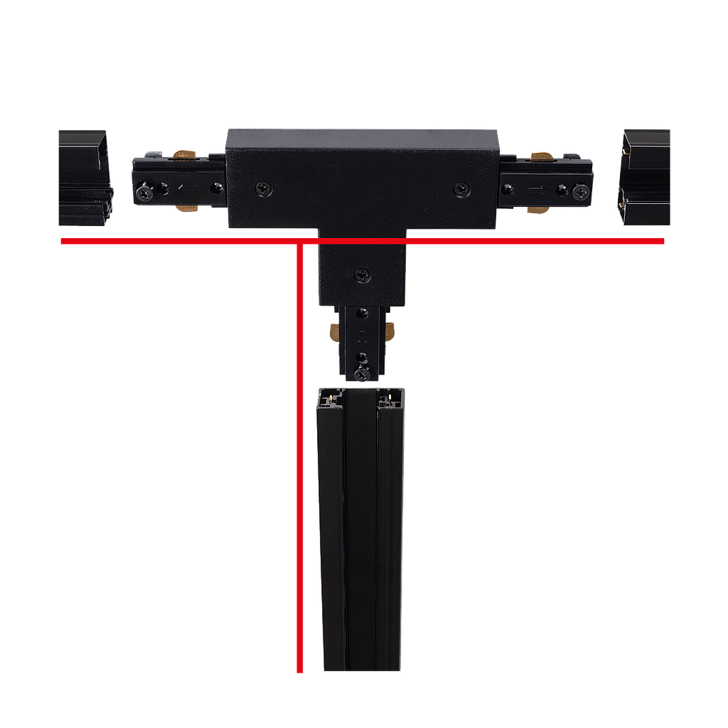 Track connector - Lex T-splitsing zwart