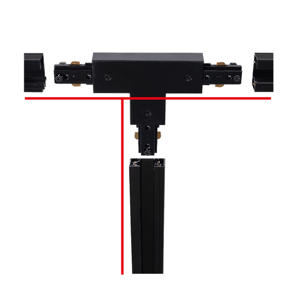 Track connector - Lex T-splitsing zwart
