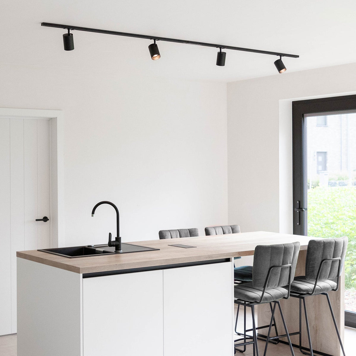 Track rail - Lex 143 cm 1 fase zwart