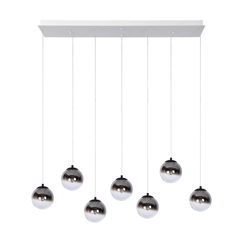 Hanglamp - Monza 7 rechthoek wit