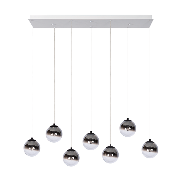 Hanglamp - Monza 7 rechthoek wit
