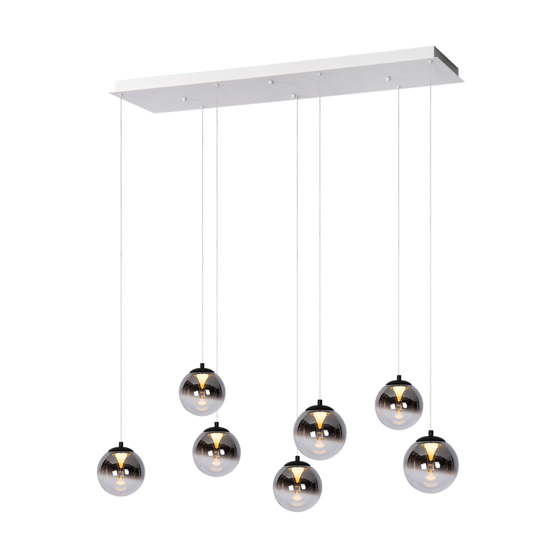 Hanglamp - Monza 7 rechthoek wit