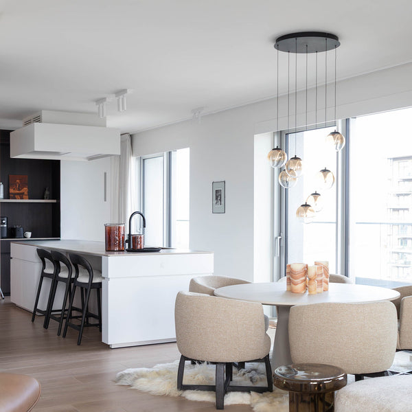 Hanglamp - Monza 7 rond zwart