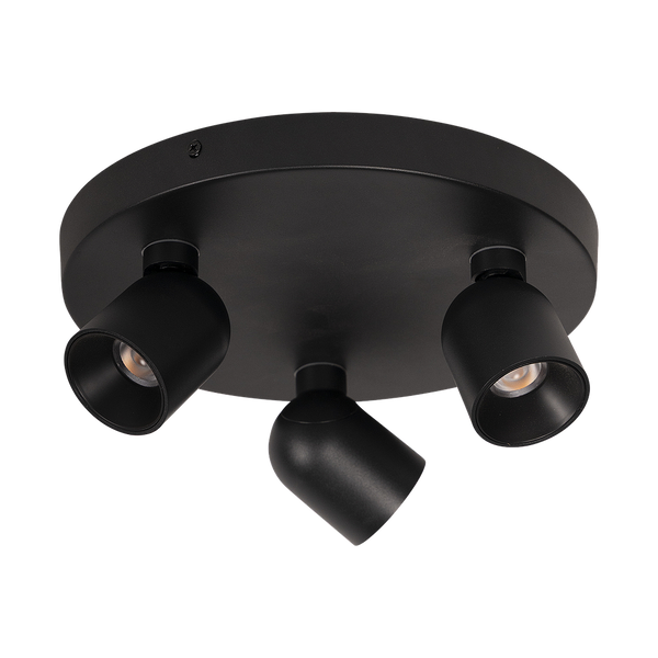 Opbouwspot - Nox 3 rond zwart