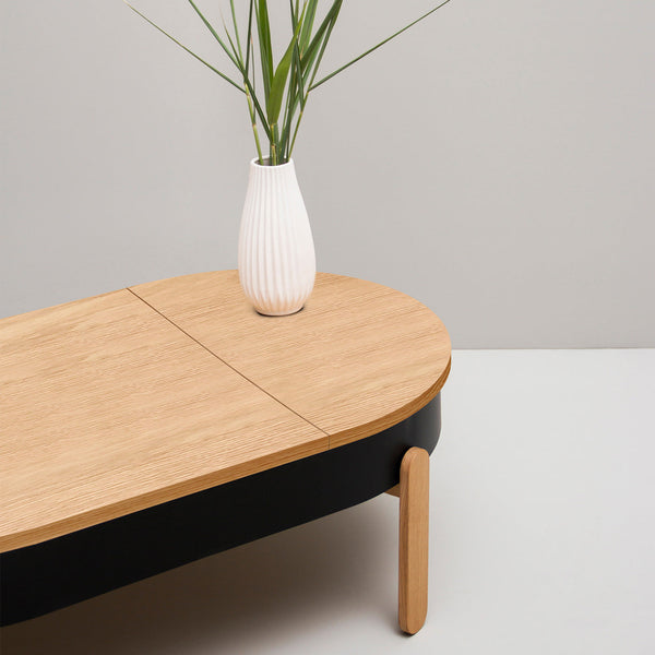 Salontafel set - Batea L+S Eiken zwart & zwart