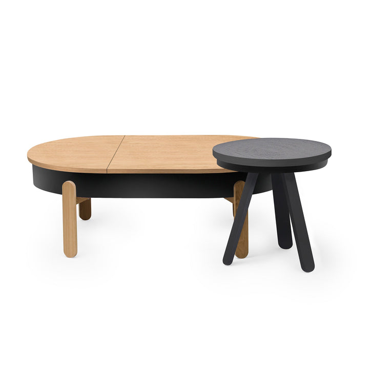 Salontafel set - Batea L+S Eiken zwart & zwart