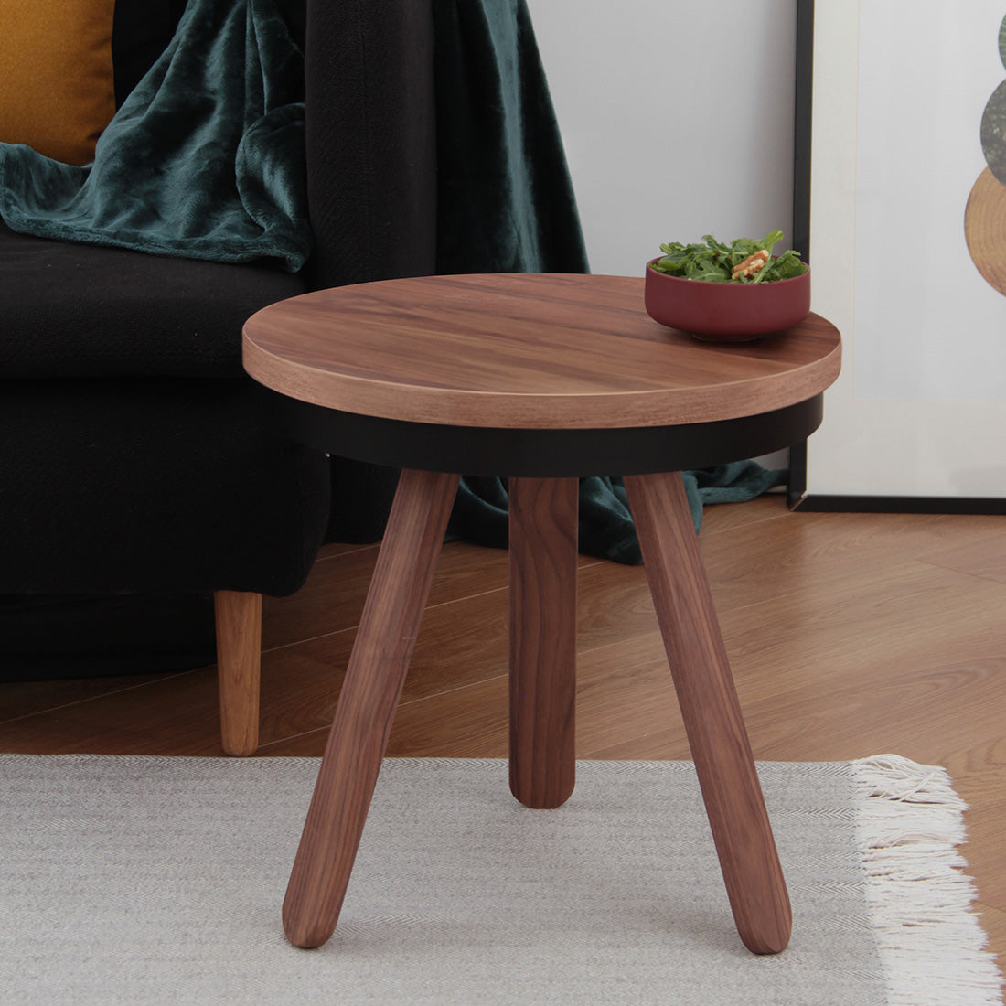 Salontafel set - Batea M+S Walnoot & zwart