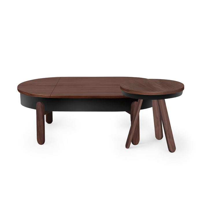 Salontafel set - Batea L+S Walnoot & zwart