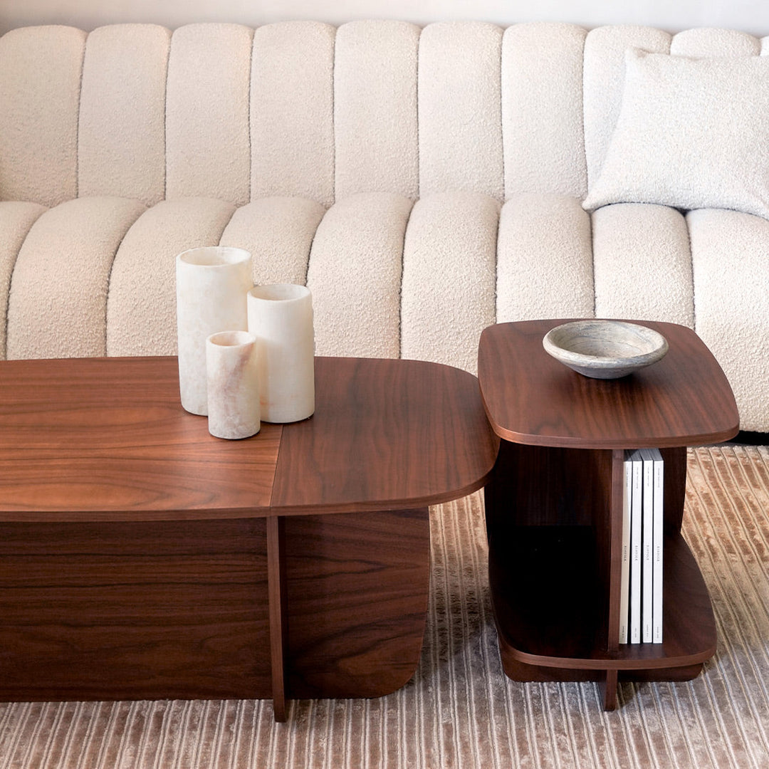 Salontafel set - Ibon M+L Walnoot