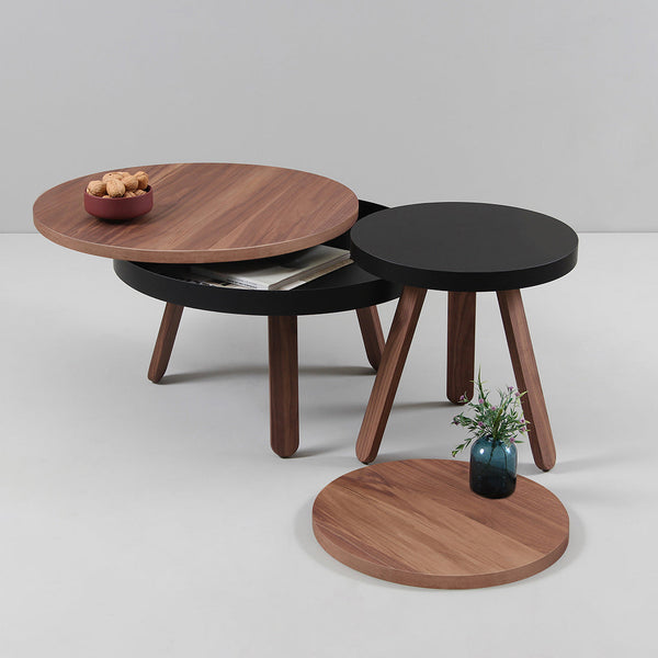 Salontafel - Batea M Walnoot & zwart