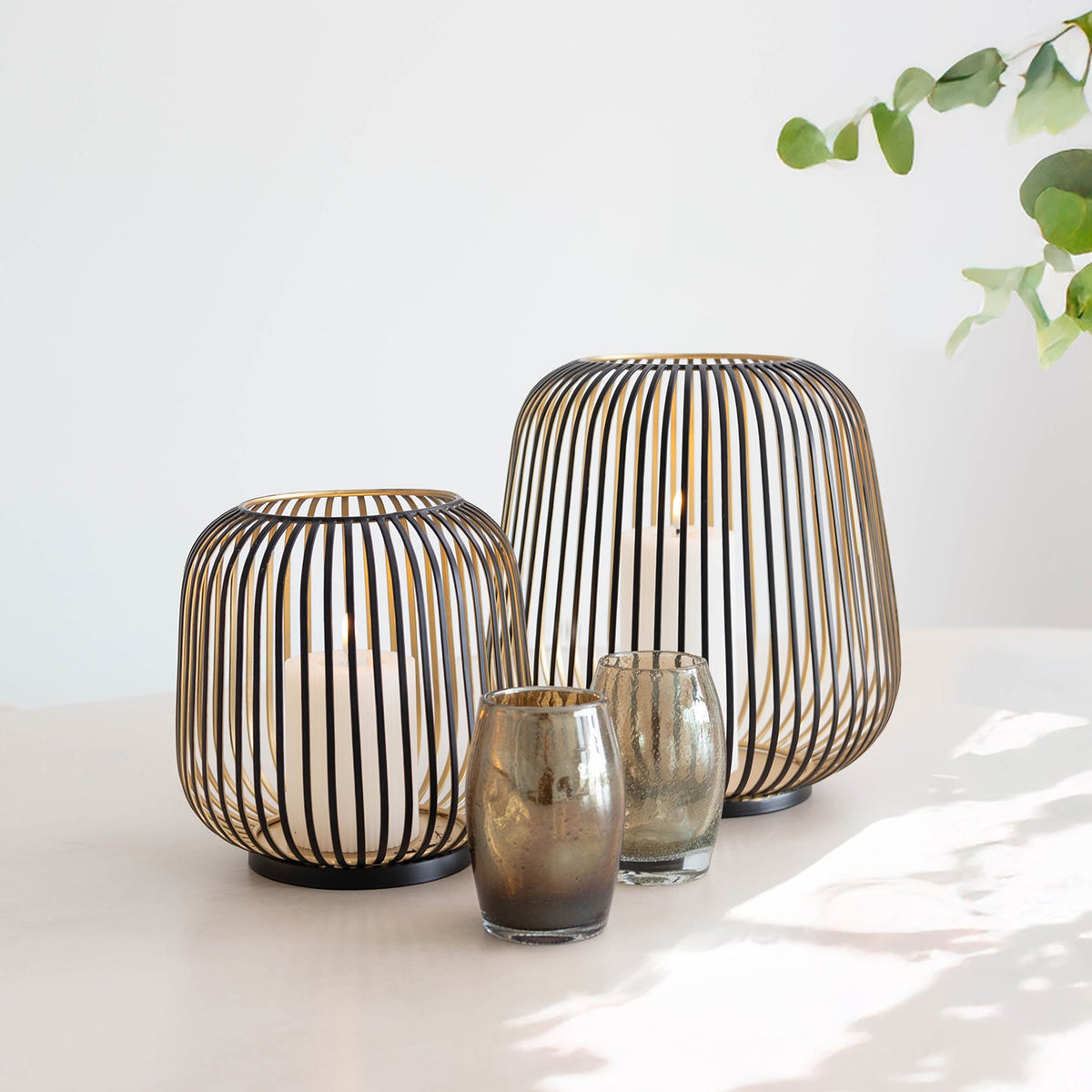 Kaarshouder - Dante L zwart goud