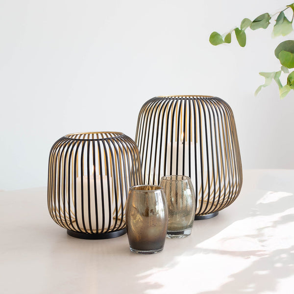 Kaarshouder - Dante L zwart goud