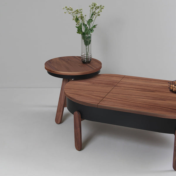 Salontafel - Batea L Walnoot & zwart